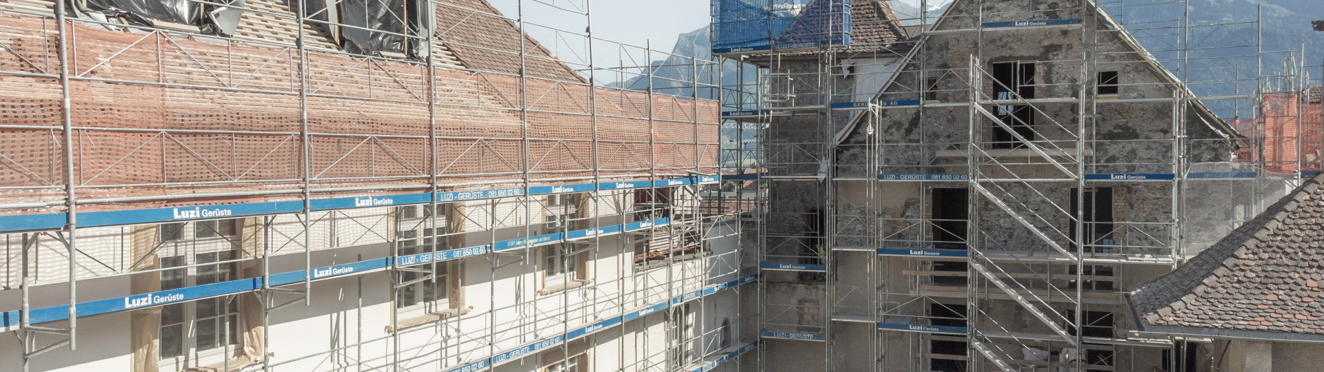 Fassadengerüst, Schloss Zizers